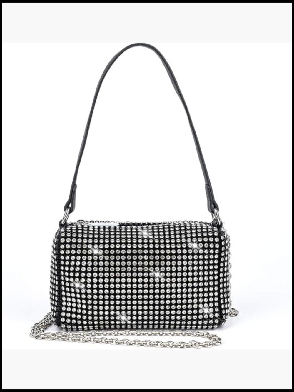 Sparkly Rhinestone Evening Clutch Crossbody Bag Wedding Prom Party Purse Glitter